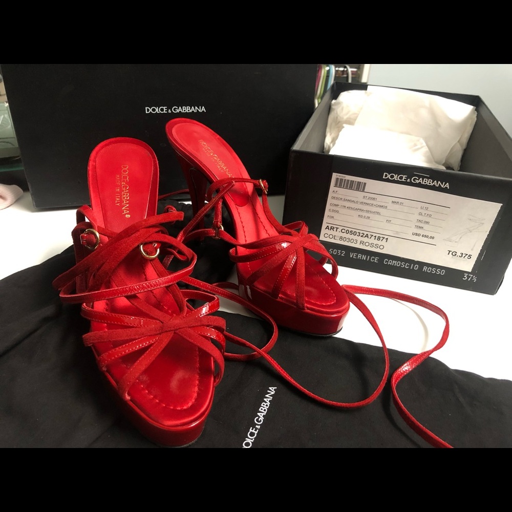 Dolce & Gabbana lace up heels